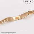 74836 Xuping atacado Copper Ambiental materiais planície 18k ouro cheio cadeias de pulseira